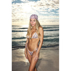 Women's Pleated Low-Waist Printed Bikini Set