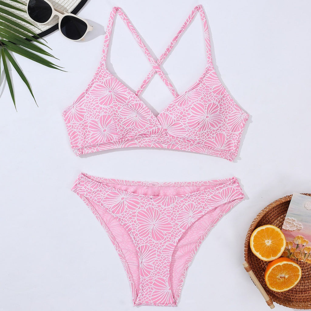 Vacation Lace One-piece Swimwear