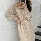 Women's Belted Midi Dress