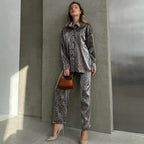 Women's Casual Suit Women's Leopard Print Spring Women's Long Sleeved