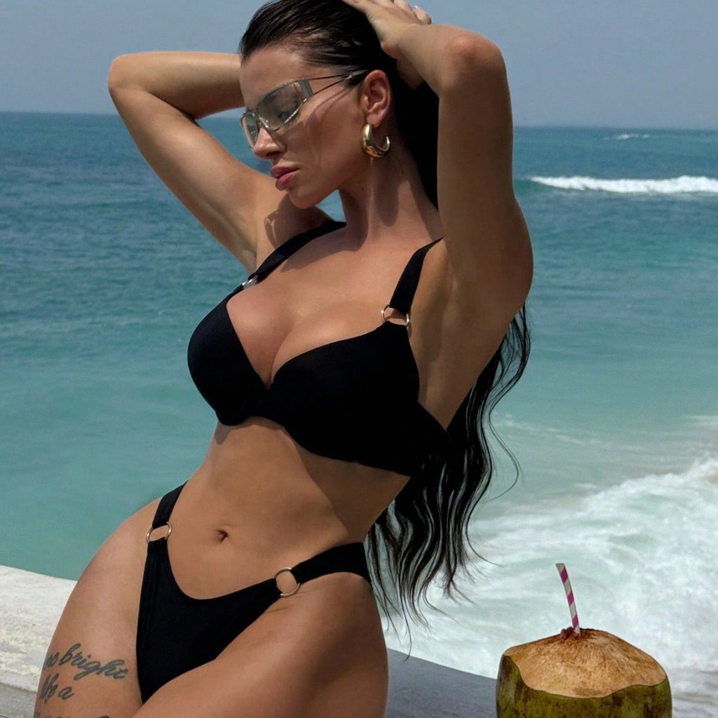 Solid Color One-piece Swimwear