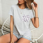 Women's Leopard Print Contrast T-Shirt