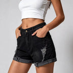 Women's Summer Ripped Denim Shorts