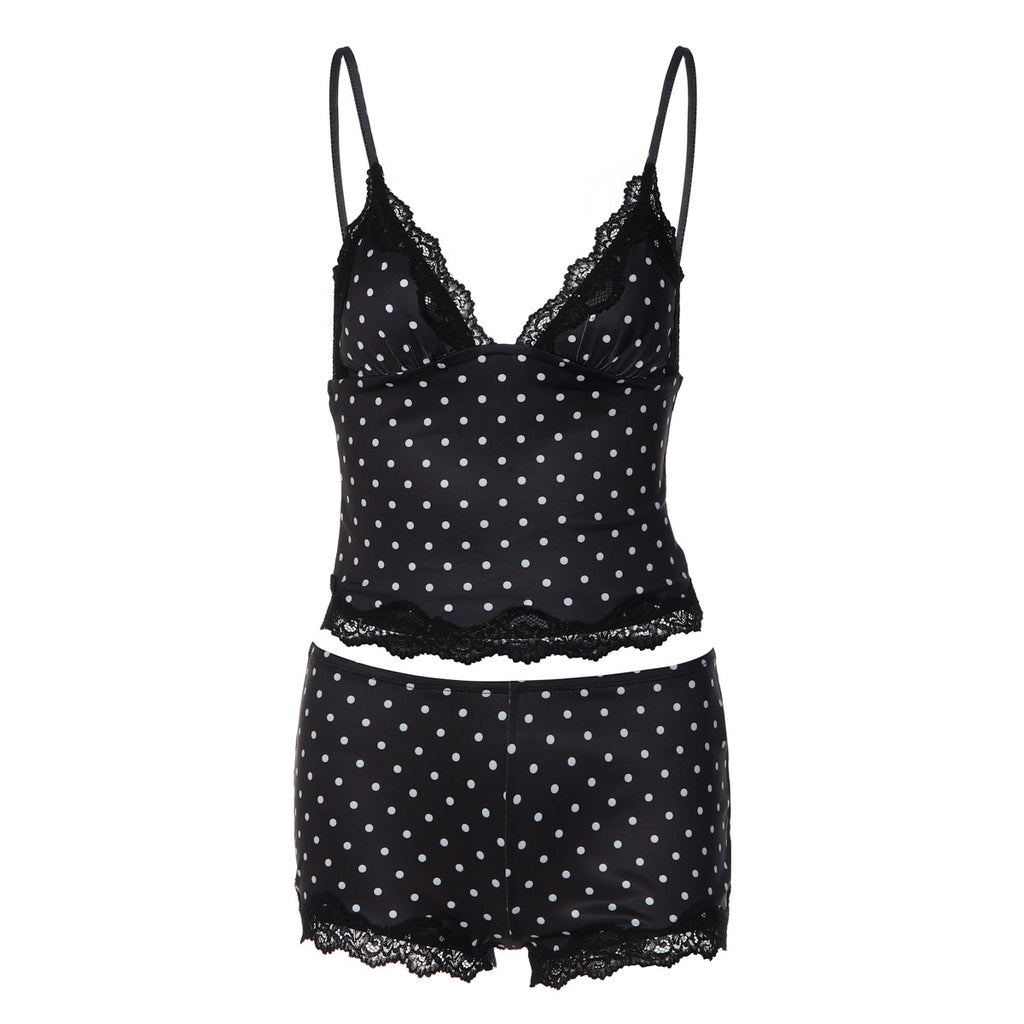 Summer Lace Lace Spaghetti Strap Small Vest Tight Shorts