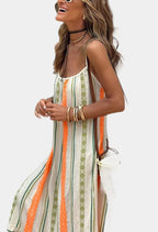 Bohemian Print Strap Loose Dress