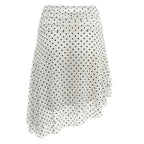 Women's Polka Dot Asymmetric Layered Mesh Skirt