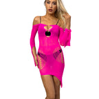 Sexy Seductive Transparent Jacquard Hollow Out Cutout Sexy Lingerie Plus Size Nightclub Women Ultra Short Hip Skirt