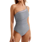 Oblique Shoulder One-piece Swimwear