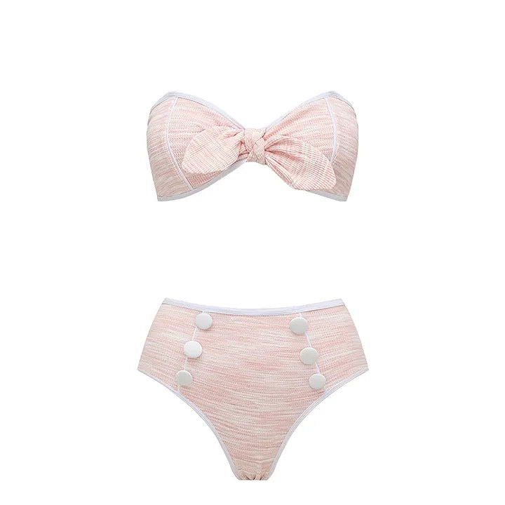 Pink Split Swimsuit