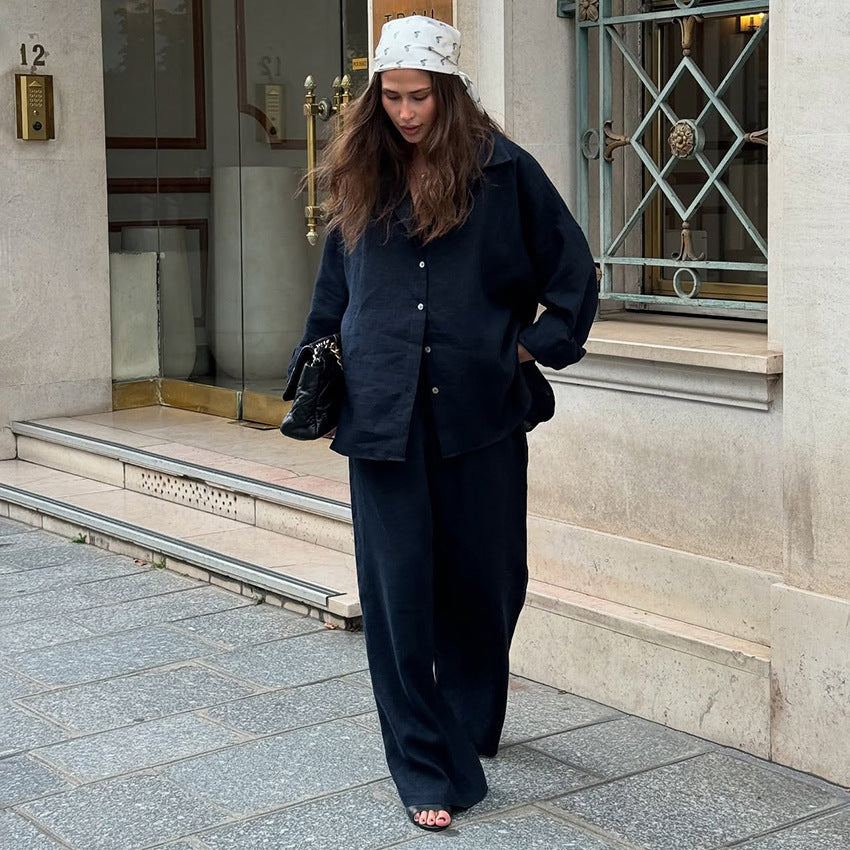 Women's Cotton Two-Piece Long Sleeve Pajama Set