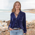 Women's Pleuche Shirt Women Long Sleeve All Match Velvet Top Loose Fitting Underwear Blouse
