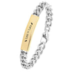 18K Gold Bracelet Laser Laser Letter Graphic Number
