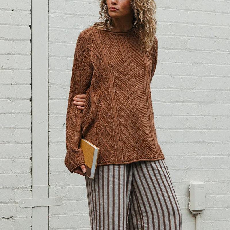 Women Clothing Comfort Casual Autumn Winter Cable Knit