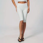 White with black polka dots