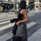 Women's Backless Hollow Out Cutout Out Bottoming Slim Jumpsuit
