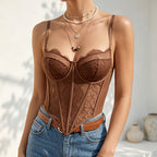 Women's Lace Corset Vest Top