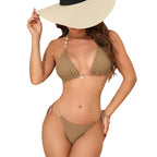 Solid Color Bikini Swimwear