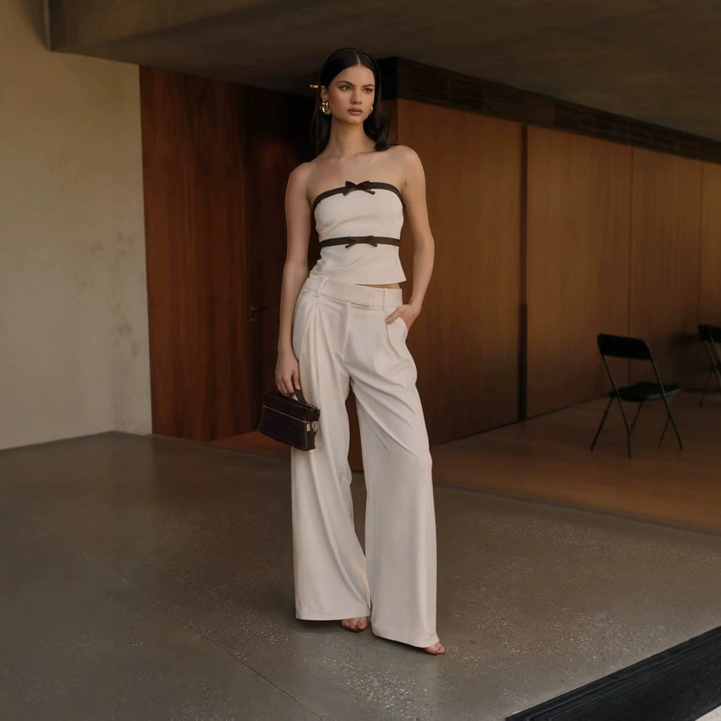 Loose Lazy Straight Light Luxury High Grade Women Pants A line Draping Effect High Waist Casual Small Wide Leg Pants