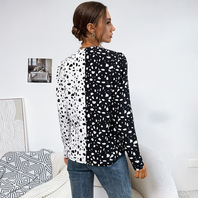 Women's Women Wear Spring Leopard Print Long Sleeve Women Shirt