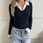 Women's Color-Block Knit Sweater