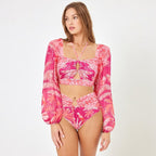 Oblique Shoulder One-piece Swimwear
