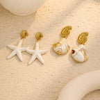 Women's Starfish Shell Earrings