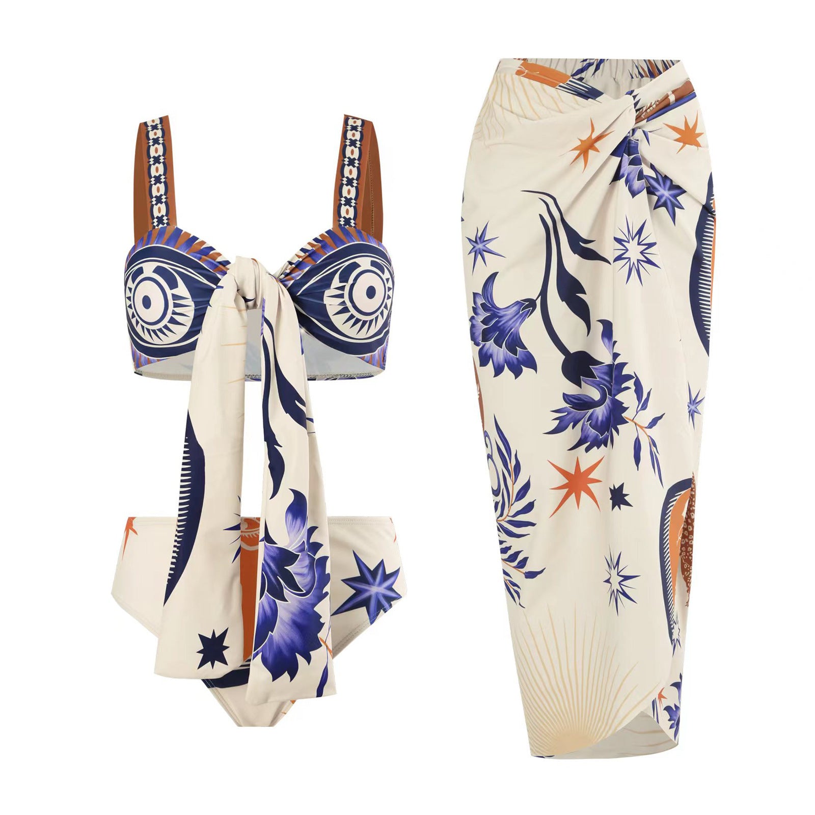 Split Chiffon Bikini Swimwear