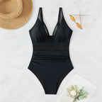 Solid Color One-piece Swimwear