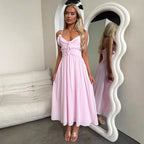 Women's Ruffled Spaghetti Strap Vacation Dress