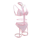 Sexy Lingerie Lady Sexy See through Three Point Uniform Separated Clothes Set