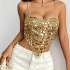Women's Sequin Strapless Tube Top