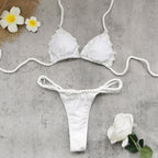 Pure White One-piece Swimwear