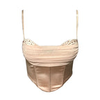 's Best Clothes Boning Corset Mesh Rhinestone Bra Small Sling Vest