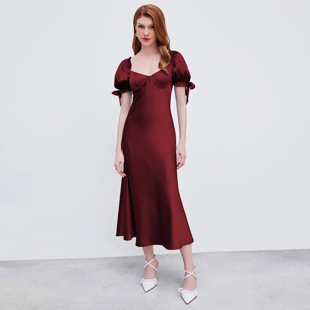 Women's Satin Fishtail Party Dress