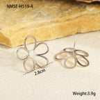 Steel Flower Earrings