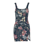 Simple Printed Short Summer Hip Off Neck Sleeveless Cami Dress
