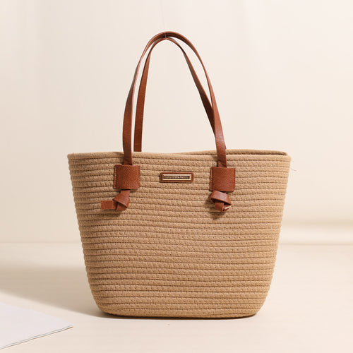 Women's Woven Straw Tote Beach Bag