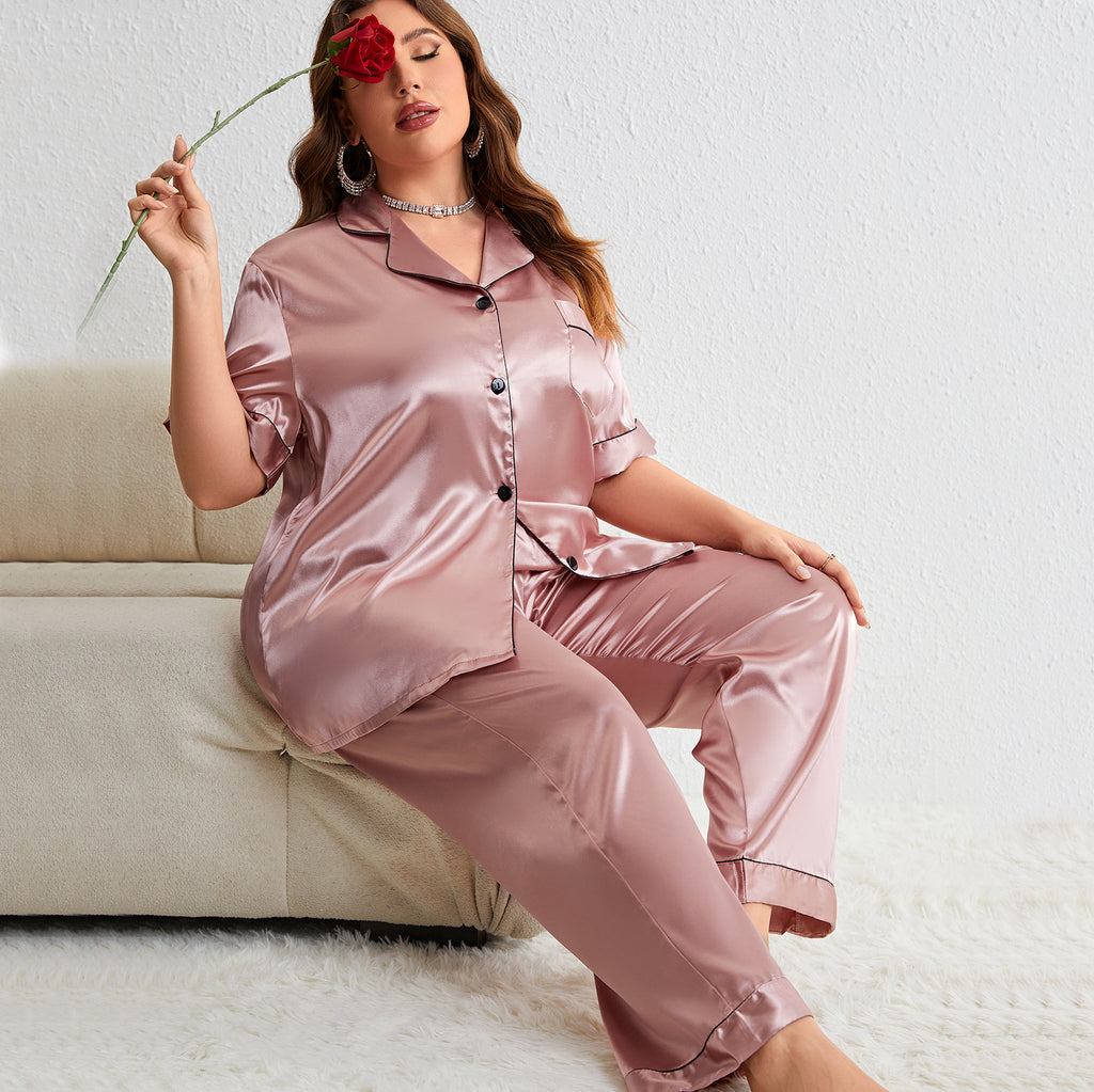 Women's Plus Size Casual Two-Piece Pajama Set