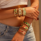 Medieval Bracelet Color Natural Stone Open Ended Bracelet