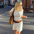 Women Clothing Slim Fit Casual Polka Dot Printed Half