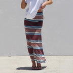 Skirt Mesh Dots Stripes Printed Casual Vacation Skirt