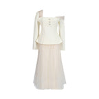Women's High-Waisted Midi Two-Piece Skirt Set
