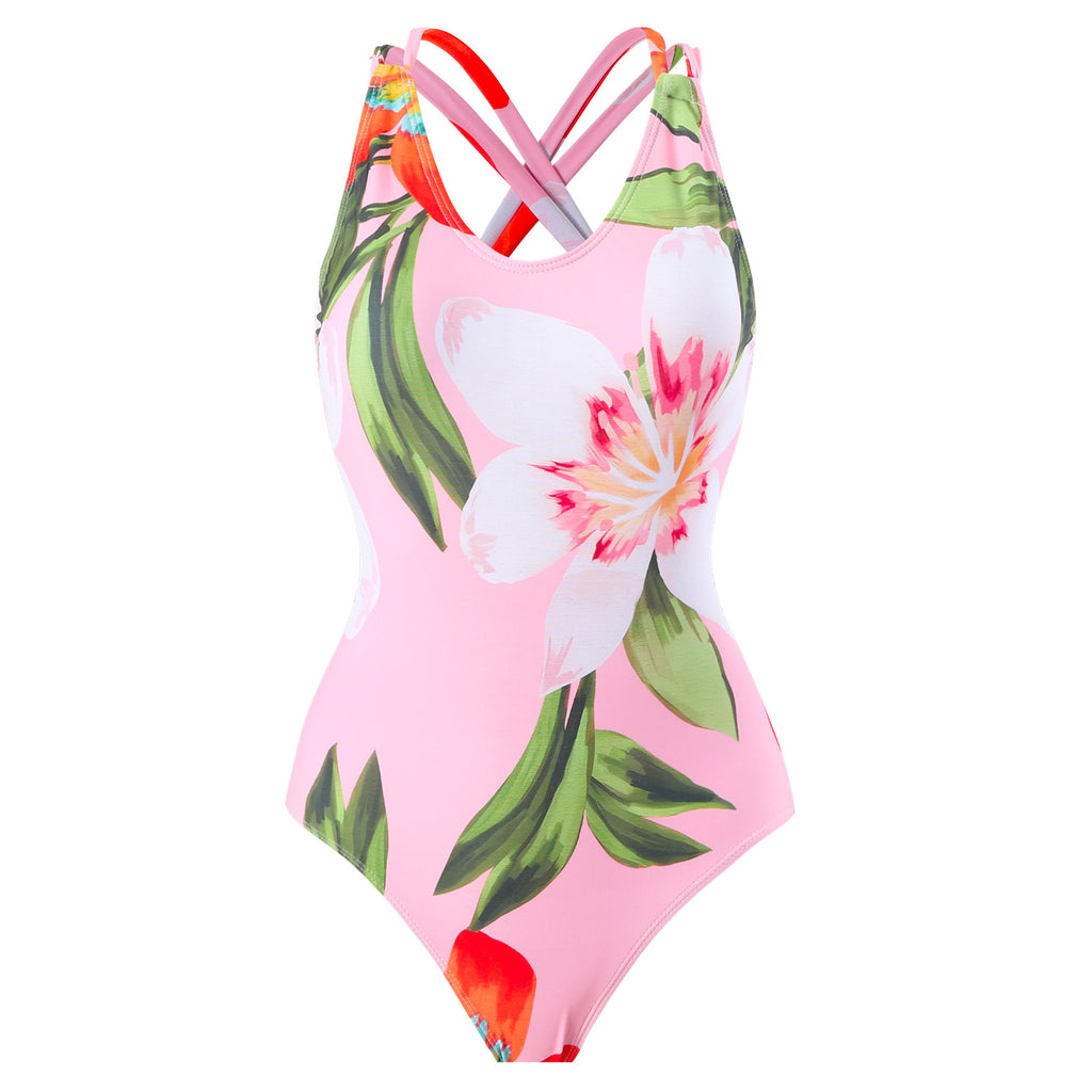 Solid Color One-piece Swimwear