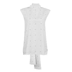 Women's Polka Dot Backless Bow Detail Vest Top