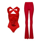 Hollow Out One-piece Swimwear