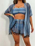 Blue & gray stripes