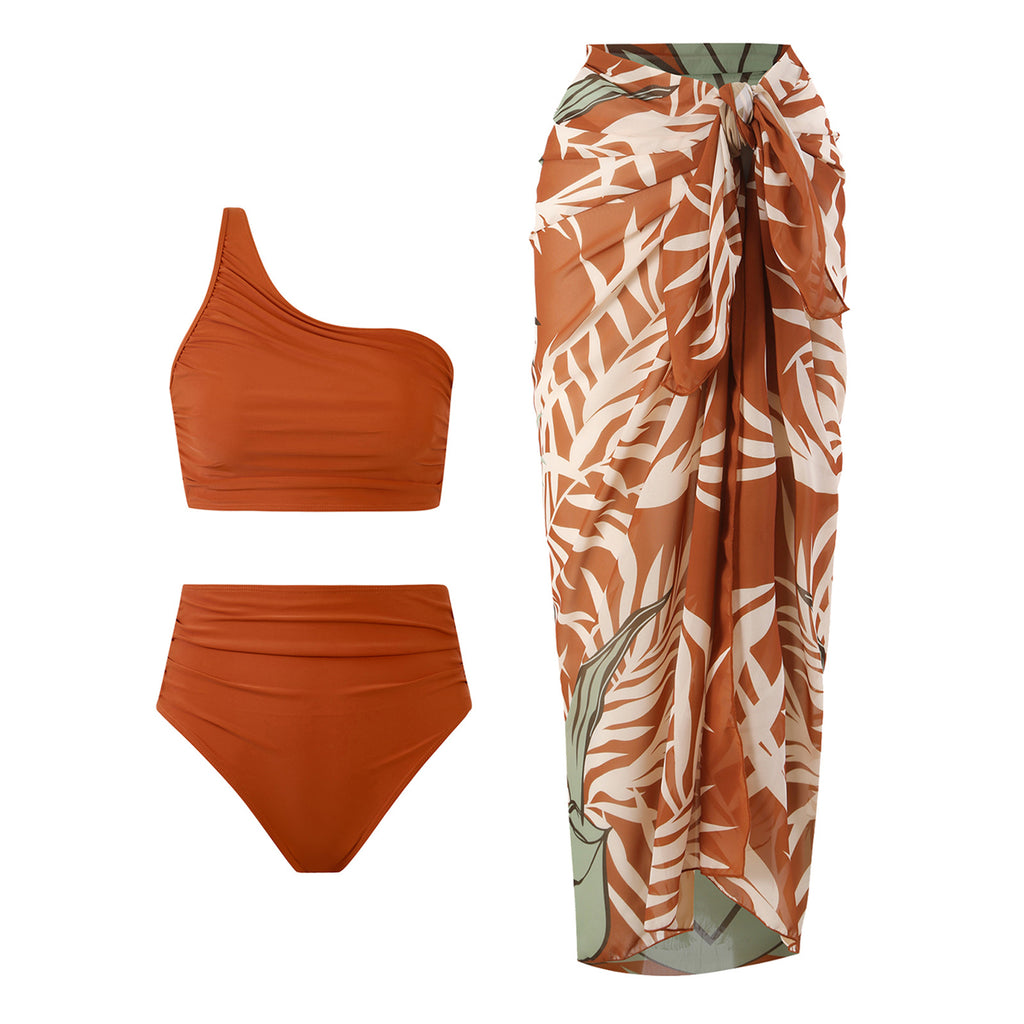 Solid Color Bikini Swimwear