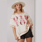 Women's Sequin Lobster Graphic T-Shirt