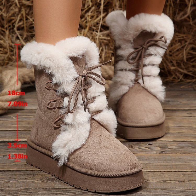 Women's Faux-Fur Platform Snow Boots