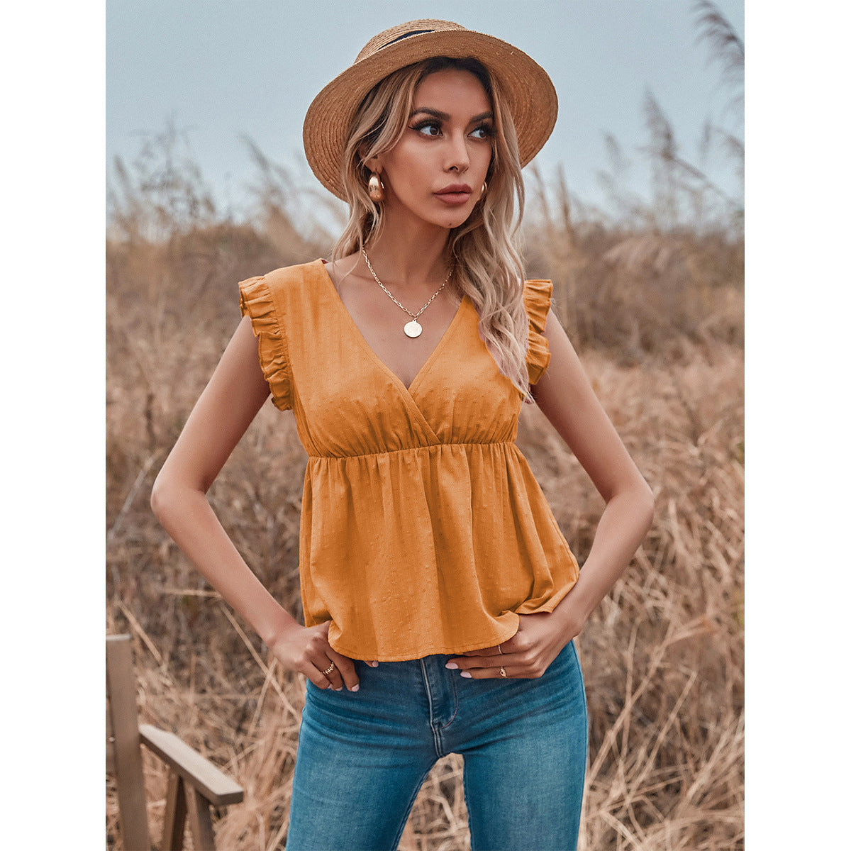 Women's Clothing Mature Comfortable Sleeveless Refreshing Simple Top